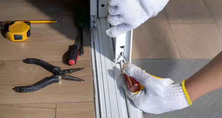 Backyard Sliding Door Track Repair in Palo Alto, CA